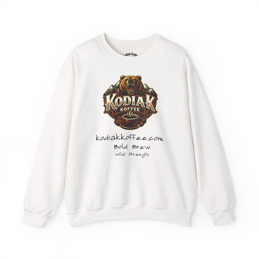 Kodiak Koffee Logo Crewneck Sweatshirt — Bear Logo Coffee Pullover