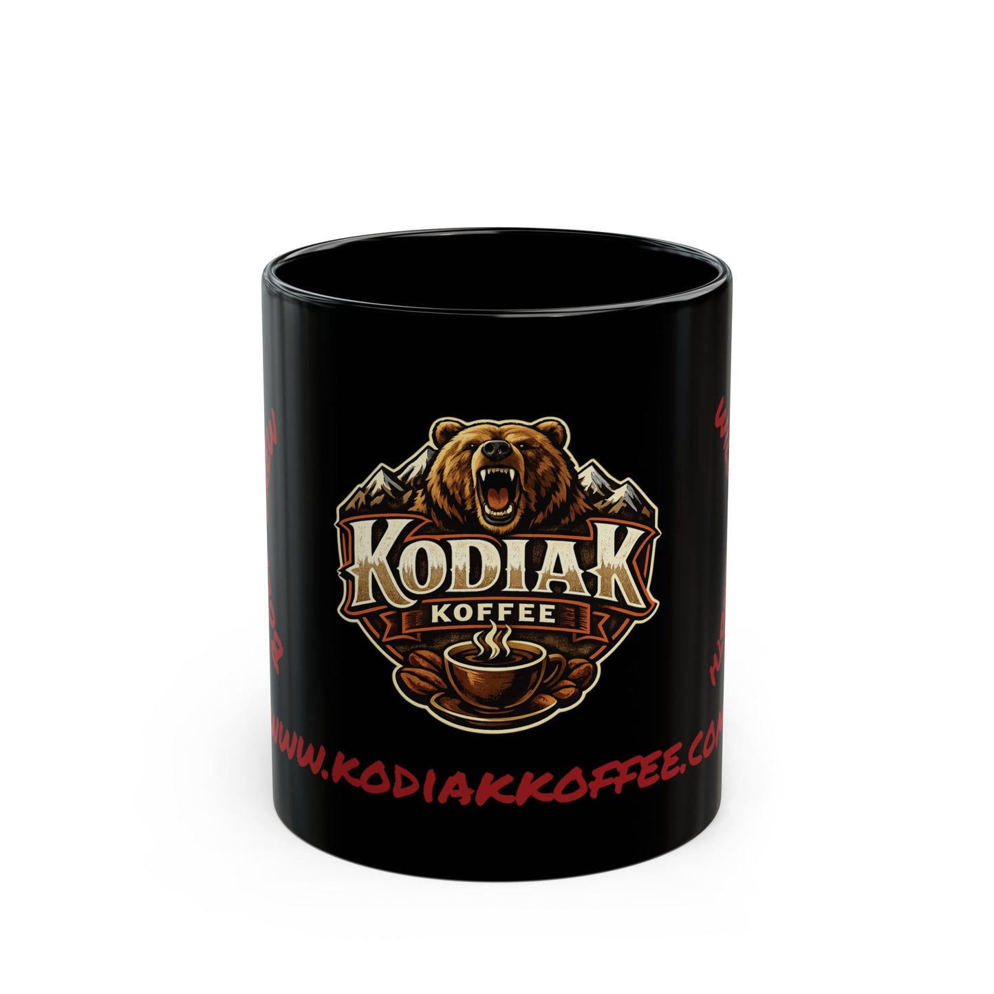 Kodiak Koffee Black Mug — Bear Logo Coffee Cup (11oz & 15oz)