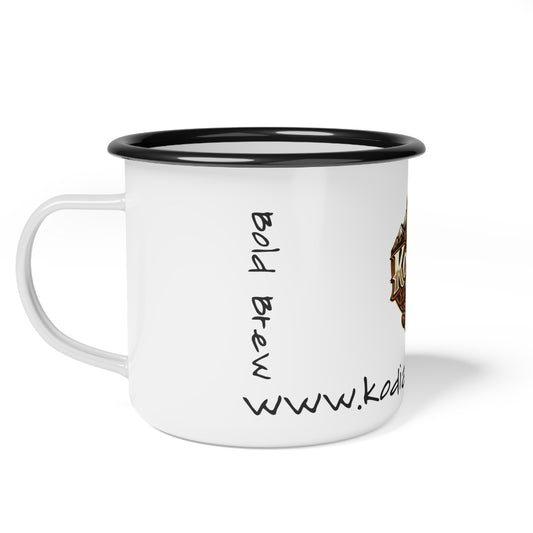 Kodiak Koffee Bear Logo Enamel Camp Cup | Bold Brew Camper Mug
