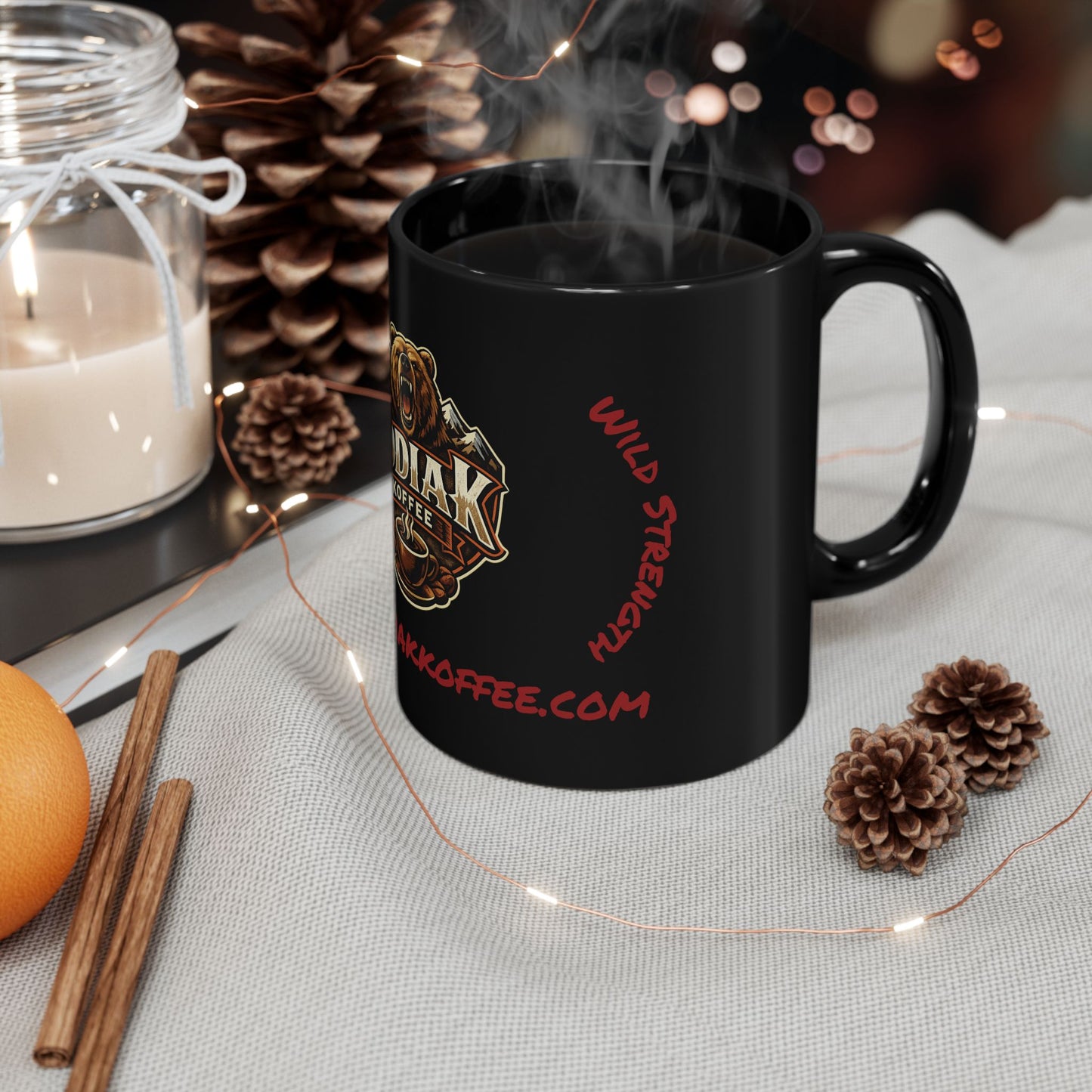 Kodiak Koffee Black Mug — Bear Logo Coffee Cup (11oz & 15oz)