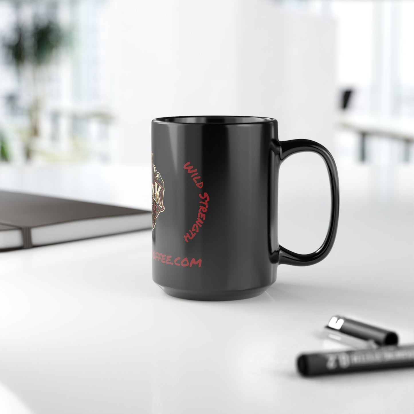 Kodiak Koffee Black Mug — Bear Logo Coffee Cup (11oz & 15oz)
