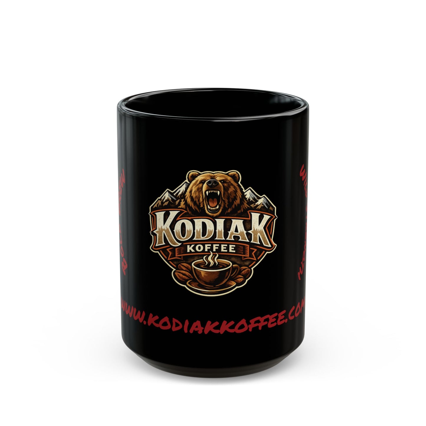 Kodiak Koffee Black Mug — Bear Logo Coffee Cup (11oz & 15oz)
