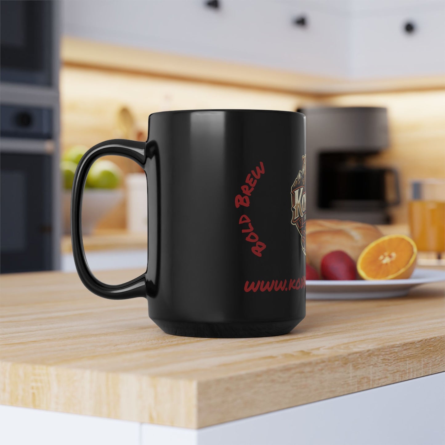 Kodiak Koffee Black Mug — Bear Logo Coffee Cup (11oz & 15oz)